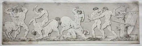 Centauromachia, drei friesartige Radierungen, Klassizismus, um 1818