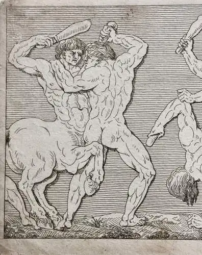 Centauromachia, drei friesartige Radierungen, Klassizismus, um 1818