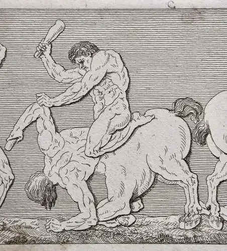 Centauromachia, drei friesartige Radierungen, Klassizismus, um 1818