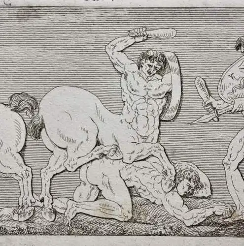 Centauromachia, drei friesartige Radierungen, Klassizismus, um 1818