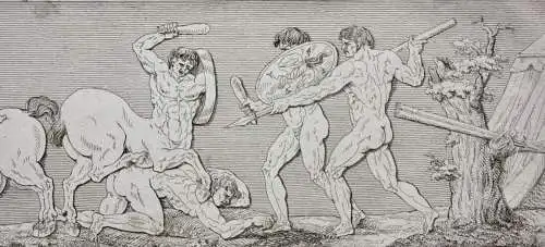 Centauromachia, drei friesartige Radierungen, Klassizismus, um 1818