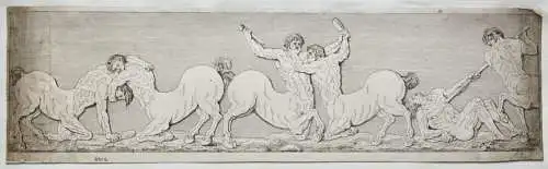 Centauromachia, drei friesartige Radierungen, Klassizismus, um 1818