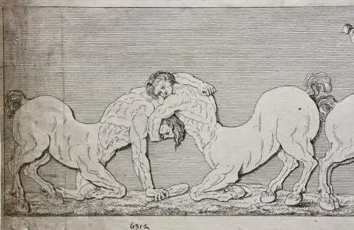 Centauromachia, drei friesartige Radierungen, Klassizismus, um 1818