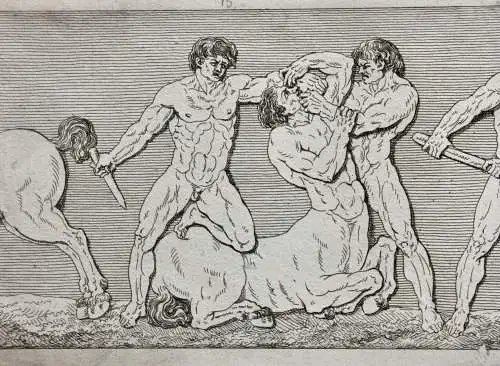 Centauromachia, drei friesartige Radierungen, Klassizismus, um 1818