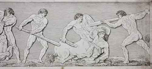 Centauromachia, drei friesartige Radierungen, Klassizismus, um 1818