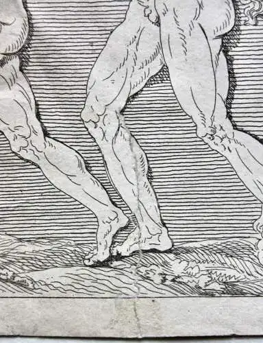 Centauromachia, kämpfende Kentauren, friesartige Radierung, Klassizismus um 1818