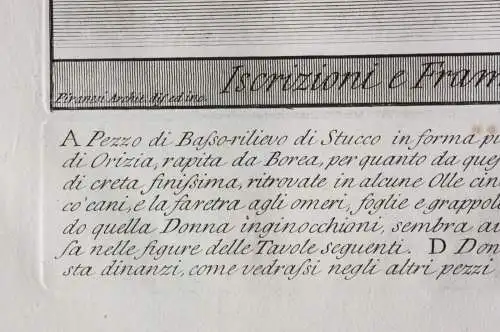 Giovanni Battista Piranesi (1720-1778) Radierung aus "Le Antichità Romane", 1835