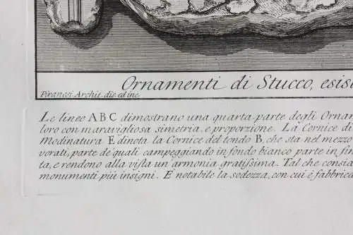 Giovanni Battista Piranesi (1720-1778) Radierung aus "Le Antichità Romane", 1835
