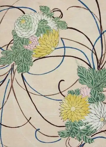 Kamisaka Sekka/Furuya Kôrin, Holzschnitt, Seite aus Shin Bijutsukai, Blumen 1901