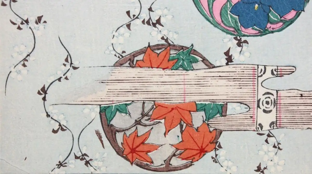 Kamisaka Sekka/Furuya Kôrin, Holzschnitt, Seite aus Shin Bijutsukai, Muster 1901 2