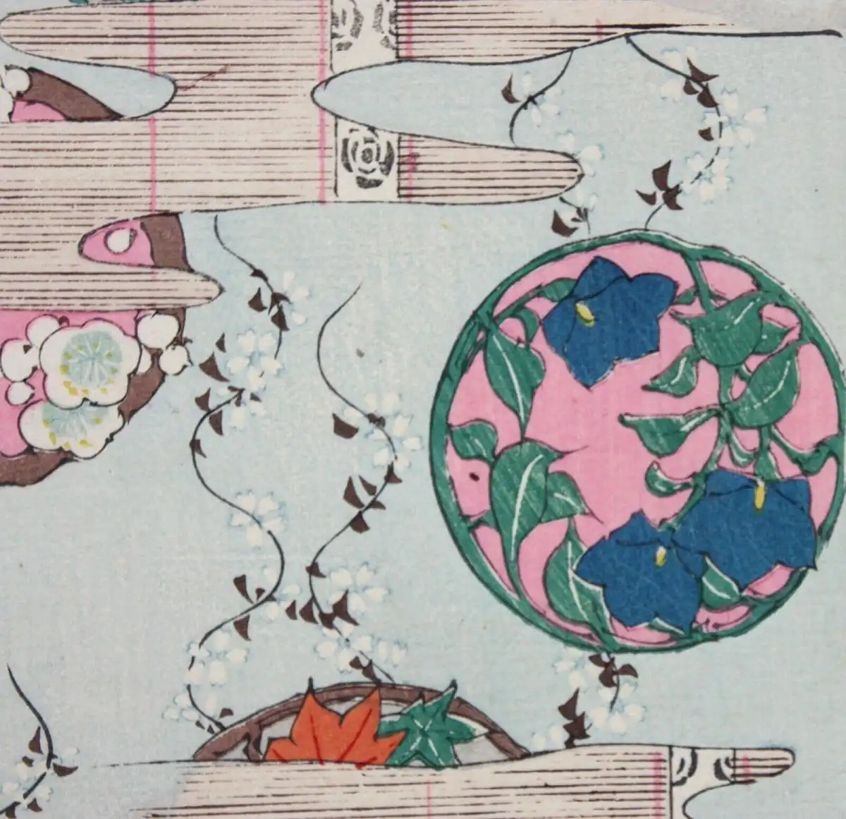 Kamisaka Sekka/Furuya Kôrin, Holzschnitt, Seite aus Shin Bijutsukai, Muster 1901 7