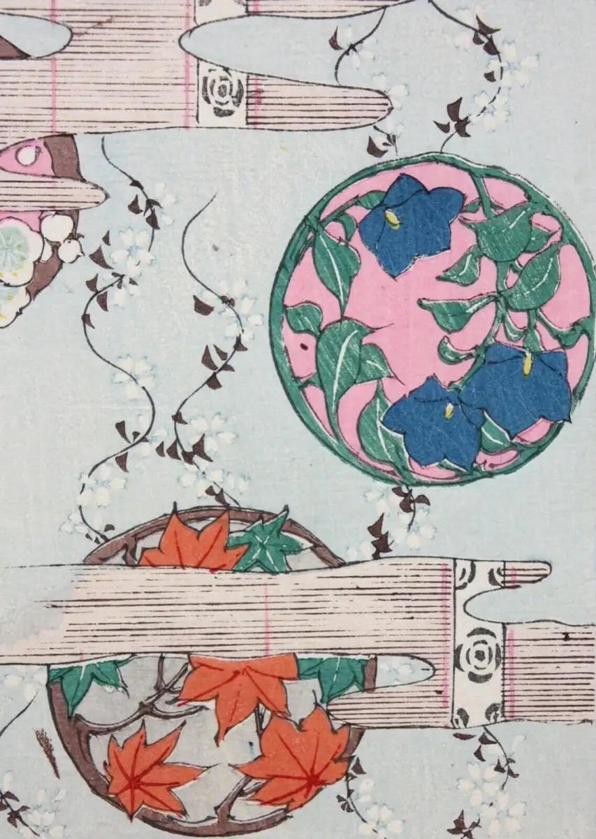 Kamisaka Sekka/Furuya Kôrin, Holzschnitt, Seite aus Shin Bijutsukai, Muster 1901 9