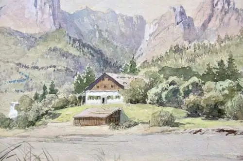 Garmisch-Partenkirchen, Werdenfelser Land Wettersteingebirge, Gouache 19./20. Jh