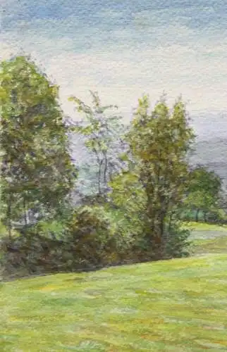 Frühlingslandschaft bei Lenggries, Aquarell, signiert "A. Hartmann", 20. Jh.