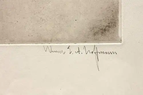Werner Ernst A. Hoffmann (1881-1962) sign. Radierung, Komponist Robert Schumann
