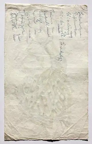 Teddy Rossi-Turai, monogrammiertes Aquarell, Entwurf für Revuetänzerinnen-Kostüm