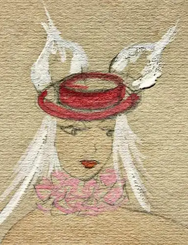 Entwurf für zwei erotische Revue-Kostüme, Aquarell, monogrammiert "Jo", 1950/60