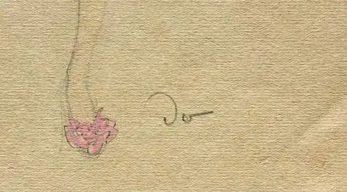 Entwurf für zwei erotische Revue-Kostüme, Aquarell, monogrammiert "Jo", 1950/60