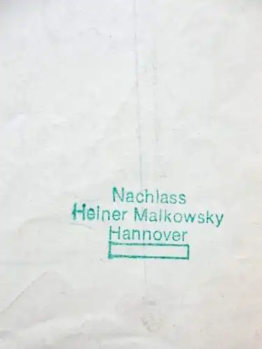 Heiner Malkowsky (1920-1988), Zeichnung, Nachlass-Stempel, abstrakte Komposition