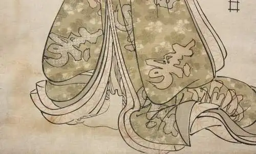 Kikugawa Eizan (1787-1867) Nishiki-e Ukiyo-e, Ôban, Bijin-ga, stehende Schönheit