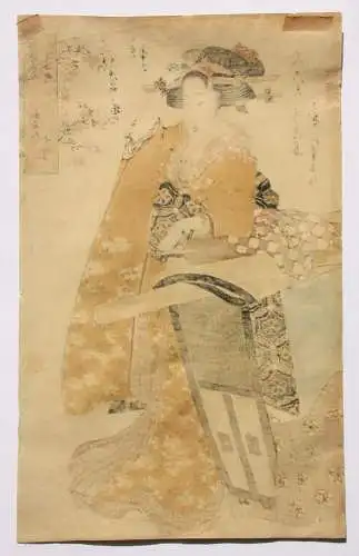 Kikugawa Eizan (1787-1867) Nishiki-e Ukiyo-e, Ôban, Bijin, Kayoi Komachi