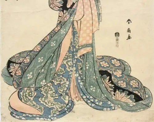 Katsukawa Shunsen (1762- ca. 1830), Nishiki-e, Ukiyo-e, Ôban, Yoshiwara