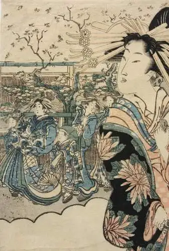 Katsukawa Shunsen (1762- ca. 1830), Nishiki-e, Ukiyo-e, Ôban, Yoshiwara
