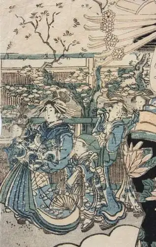 Katsukawa Shunsen (1762- ca. 1830), Nishiki-e, Ukiyo-e, Ôban, Yoshiwara
