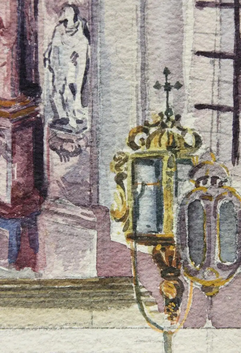 Barockaltar Anastasiakapelle, Benediktinerkloster Benediktbeuern, Aquarell, 1900 6