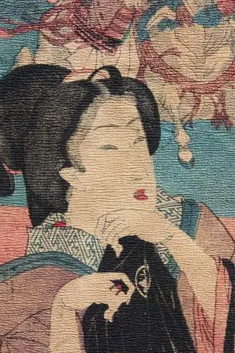 Tsukioka (Taiso) Yoshitoshi (1839-1892), Nishiki-e, Ukiyo-e, Chirimengami-e