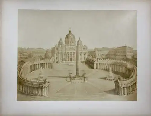 "Roma - Piazza di S. Pietro", Vintage Albuminabzug, Italien, um 1860/70