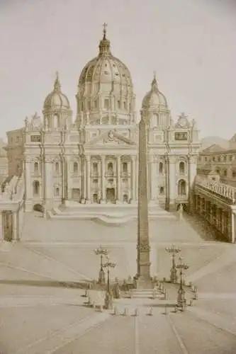 "Roma - Piazza di S. Pietro", Vintage Albuminabzug, Italien, um 1860/70