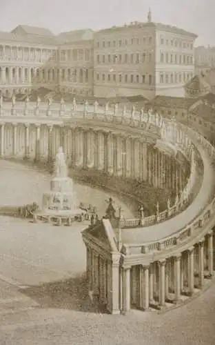 "Roma - Piazza di S. Pietro", Vintage Albuminabzug, Italien, um 1860/70