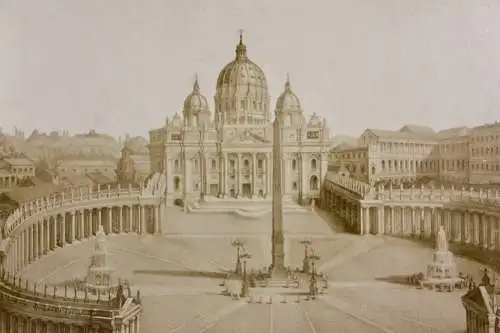 "Roma - Piazza di S. Pietro", Vintage Albuminabzug, Italien, um 1860/70