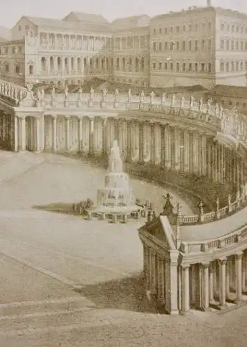 "Roma - Piazza di S. Pietro", Vintage Albuminabzug, Italien, um 1860/70