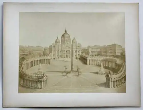 "Roma - Piazza di S. Pietro", Vintage Albuminabzug, Italien, um 1860/70