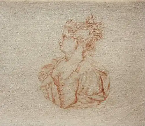 Umkreis Pier Leone Ghezzi (1674-1755) Rötel, Porträt einer Frau in Profilansicht