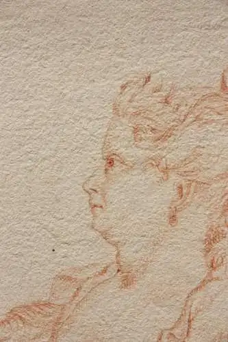 Umkreis Pier Leone Ghezzi (1674-1755) Rötel, Porträt einer Frau in Profilansicht