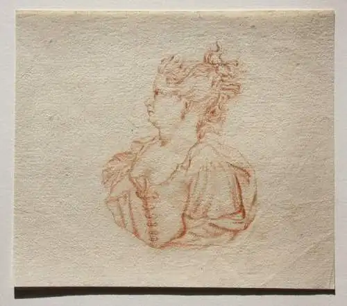 Umkreis Pier Leone Ghezzi (1674-1755) Rötel, Porträt einer Frau in Profilansicht