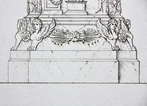 Henry Moses (um 1782 -1870) Kupferstich, antiker Altar, Sammlung Borghese, 1811