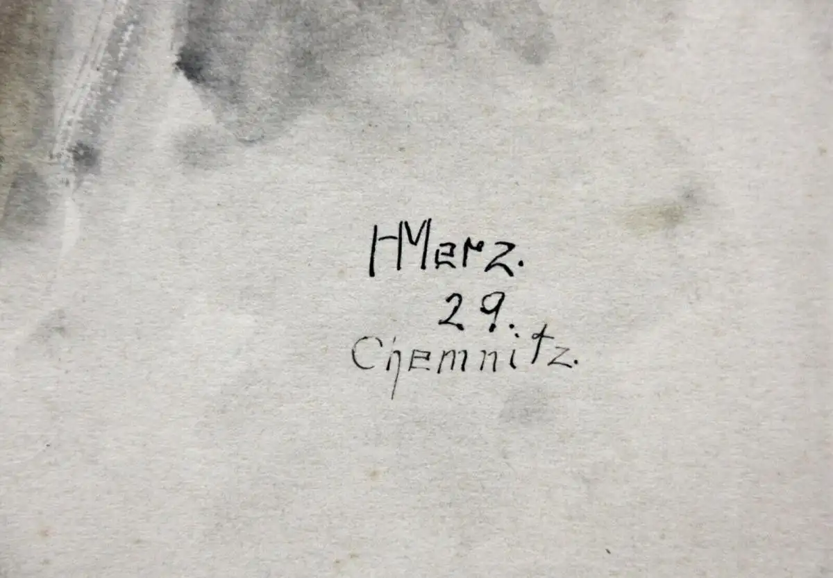 H. Merz, signiertes Aquarell, Tierstudie, Hund, Dänische Dogge, Great Dane, 1929 5