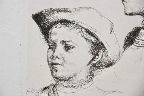 Leopold von Kalckreuth (1855-1928), monogr. Radierung "Die Fasanenjagd", 1911