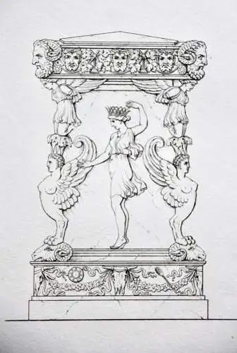 Henry Moses (um 1782 -1870) Kupferstich Altar aus der Libreria di San Marco 1811