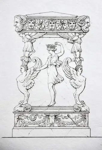 Henry Moses (um 1782 -1870) Kupferstich Altar aus der Libreria di San Marco 1811