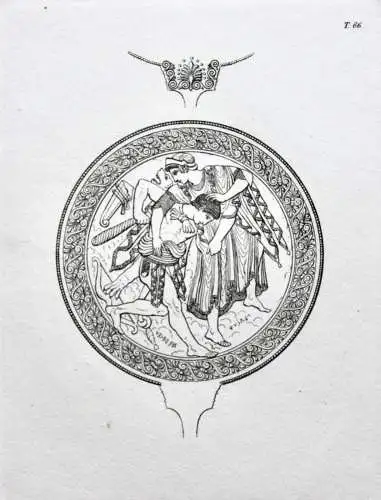 Henry Moses (um 1782 -1870) Kupferstich, etruskischer Spiegel, 1811