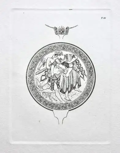 Henry Moses (um 1782 -1870) Kupferstich, etruskischer Spiegel, 1811