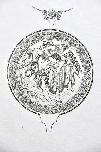 Henry Moses (um 1782 -1870) Kupferstich, etruskischer Spiegel, 1811
