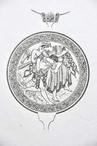 Henry Moses (um 1782 -1870) Kupferstich, etruskischer Spiegel, 1811