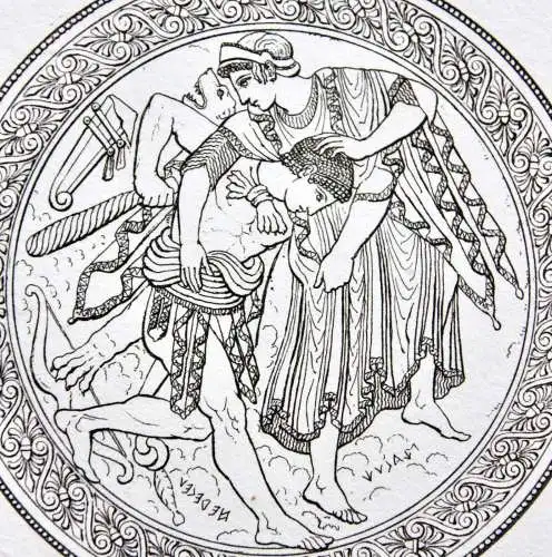 Henry Moses (um 1782 -1870) Kupferstich, etruskischer Spiegel, 1811