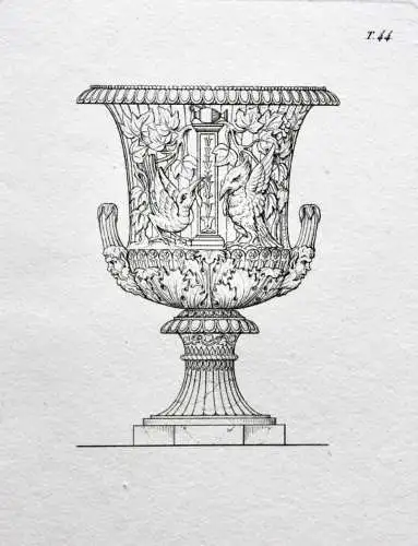 Henry Moses (um 1782 -1870) Kupferstich, antike Kratervase mit Vogel-Dekor, 1811